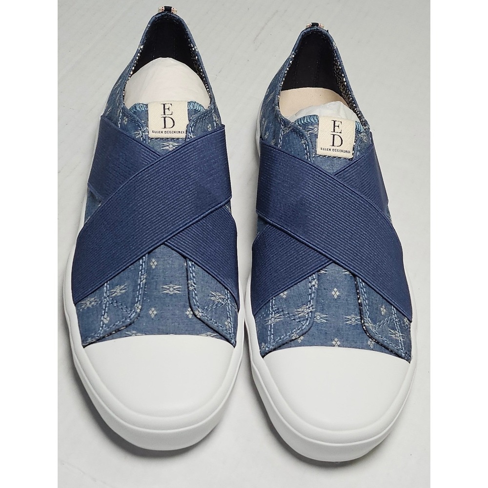 ED Ellen DeGeneres Daichi Blue Mohave Denim Slip On Sneakers‎ 7.5M EDA-DAICHI